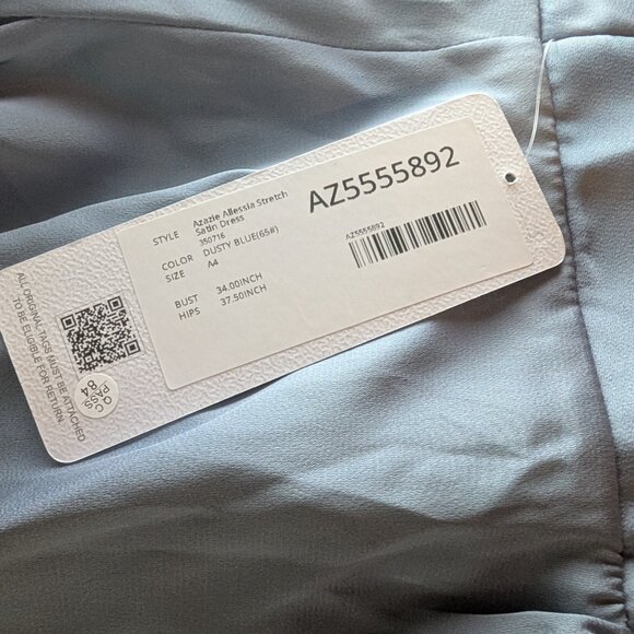 Azazie Blue Maternity Dress Size 4 - Picture 4 of 4